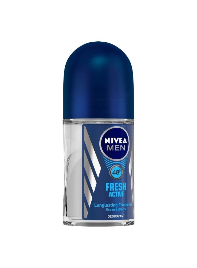 Nivea men  Deo Fresh Active Roll On for Men, 50 ml (Pack of 4) - Image 3